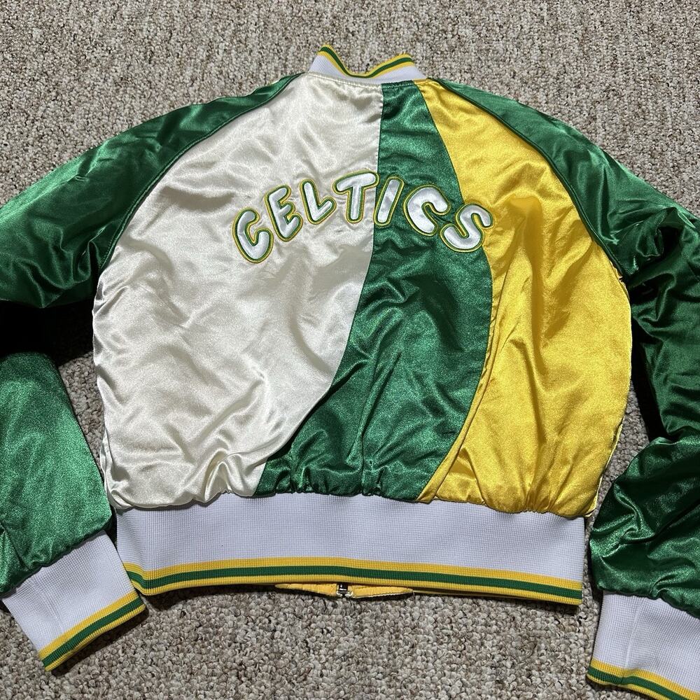 NBA Hardwood Classics Boston Celtics Reversible Satin Bomber Jacket Women’s M